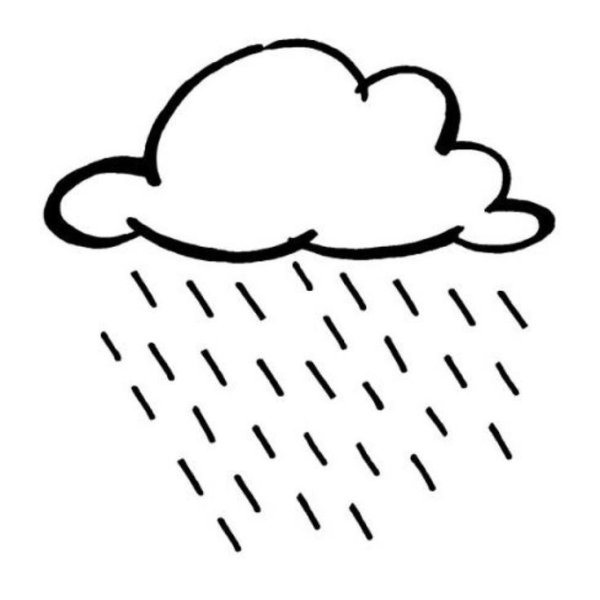 Раскраска туча с дождем