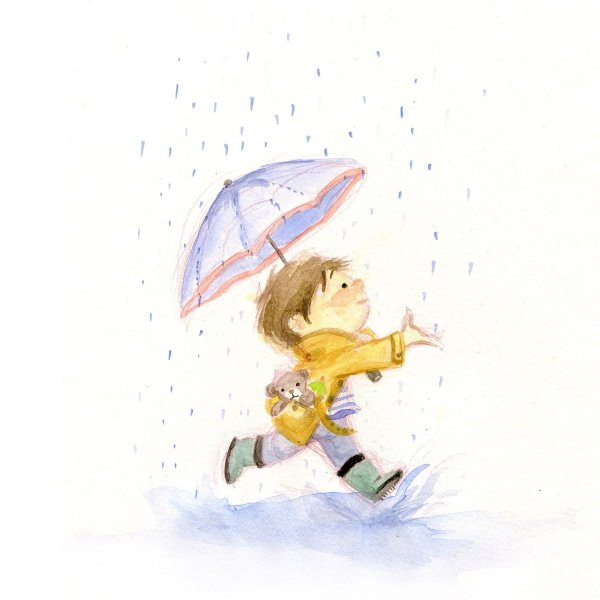 Дождь акварелью для детей