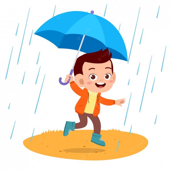 Мальчик под зонтиком