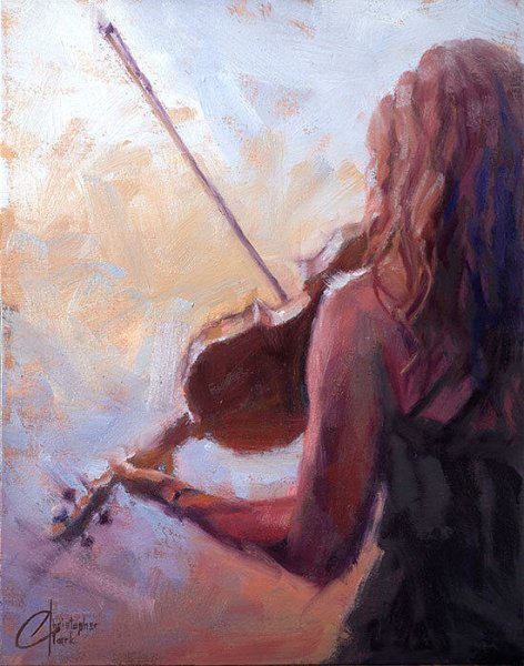 Девушка со скрипкой картина