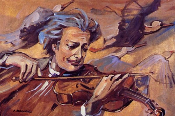 Скрипач картина