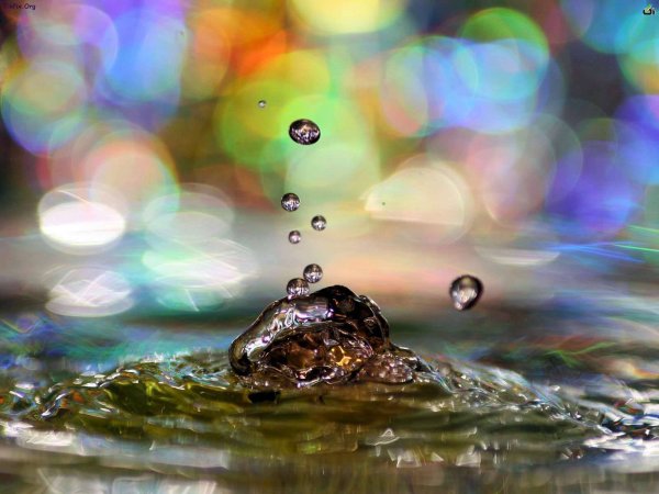 Вода брызги яркие