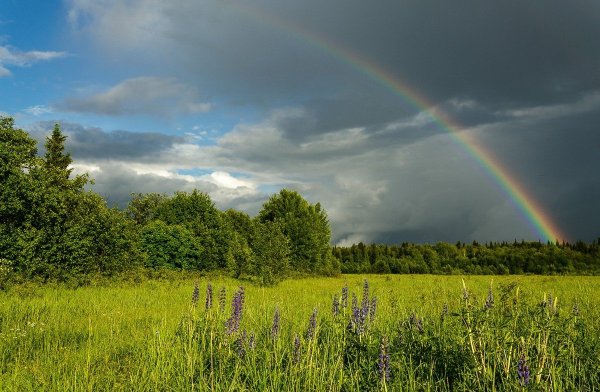 Пейзаж с радугой