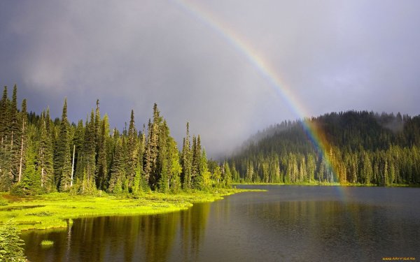 Радуга над озером
