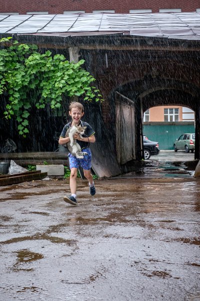 Дождливый двор