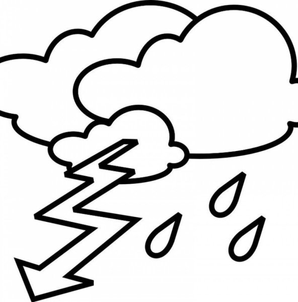 Туча раскраска для детей