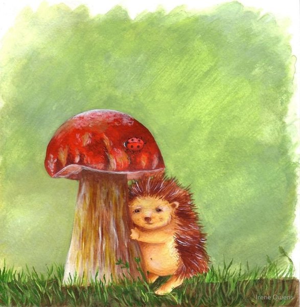 Ежик и грибочек