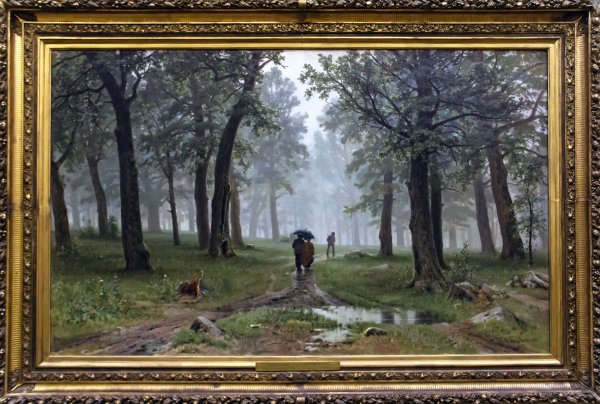 Дождь в Дубовом лесу 1891 Шишкин