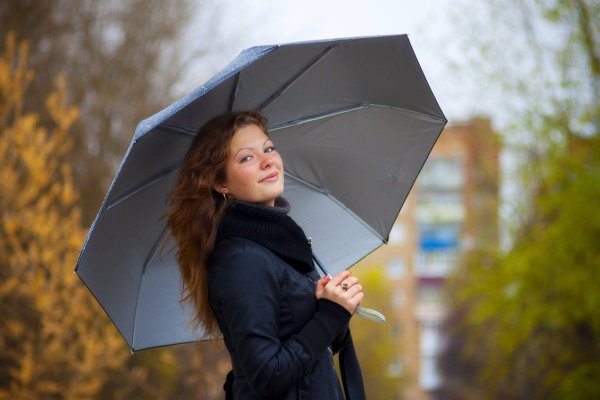 Девушка с зонтиком