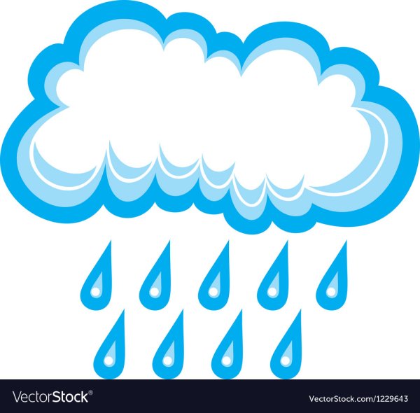 Облако с каплями для детского сада