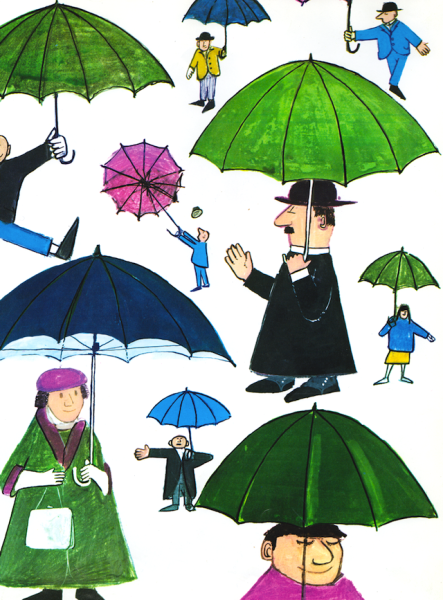 Рисование Веселые зонтики