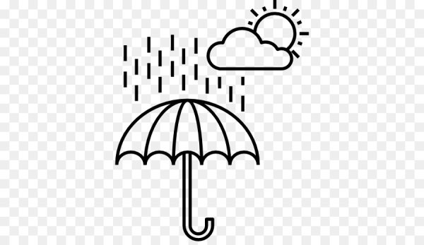 Раскраска дождик и зонтик