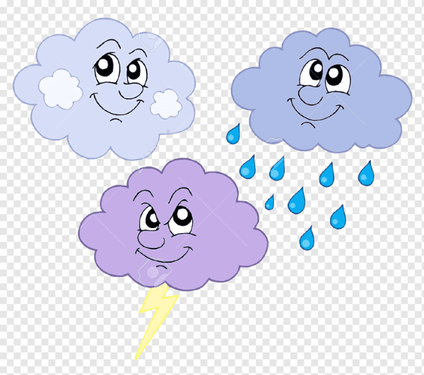 Облака с разными эмоциями