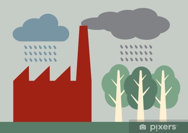 Векторные изображения для детей кислотный дождь