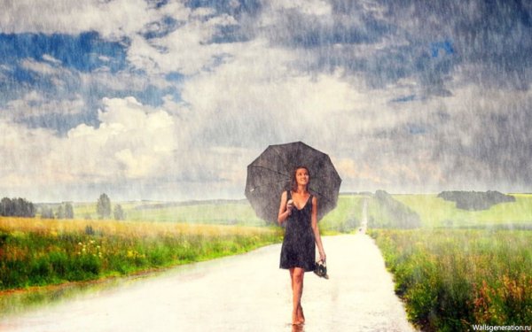 Дождь солнце девушка