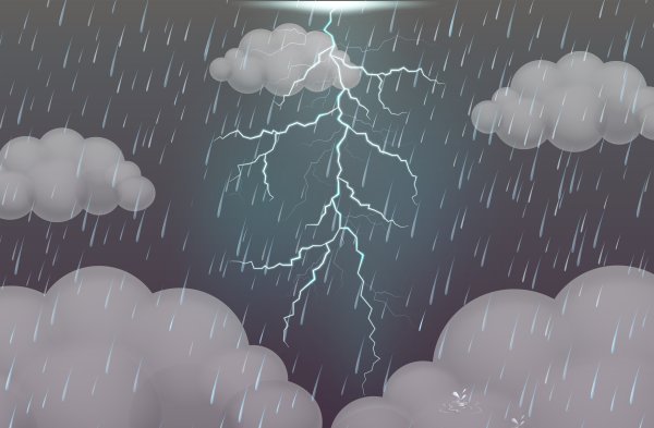 Рисование дождливое небо для детей