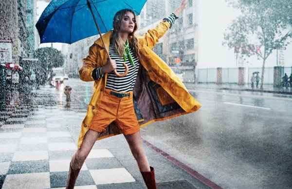 Одежда под дождем