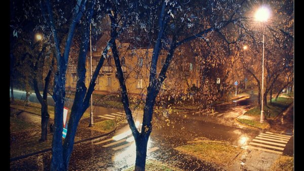 Поздняя осень дождь вечер