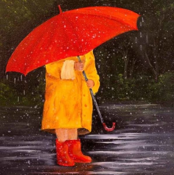 Девочка с зонтом