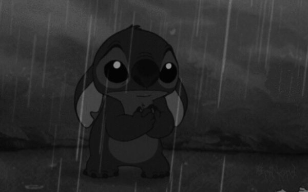Анимация грустный Стич