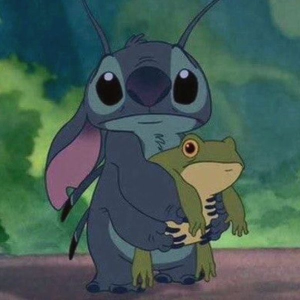 Стич с лягушкой