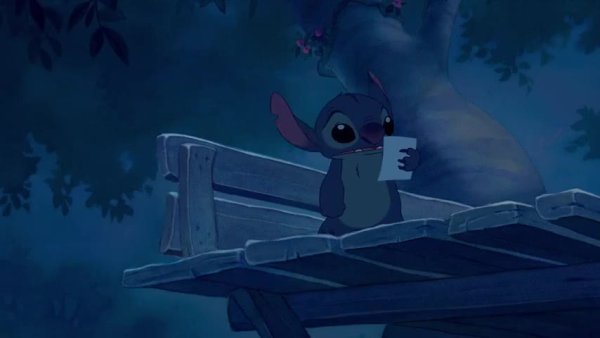 Стич под дождем на обои