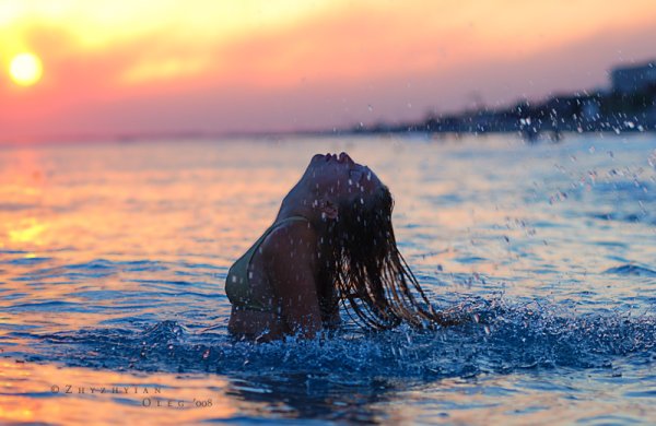 Дождь на берегу моря