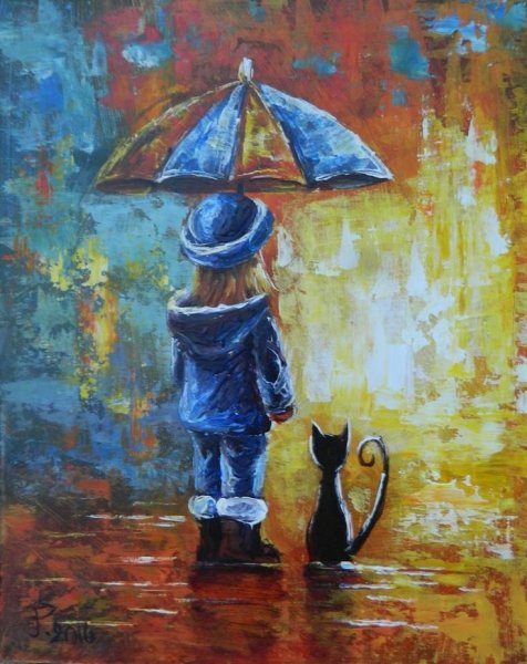 Осенью под зонтиком