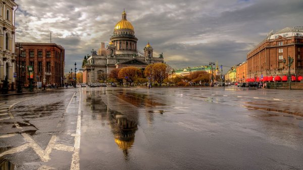 Дождливый Питер Исаакиевский собор