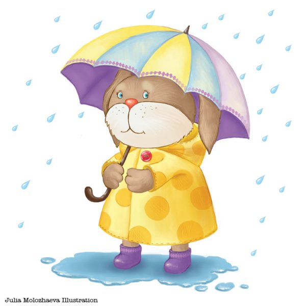 Зверушки с зонтиком