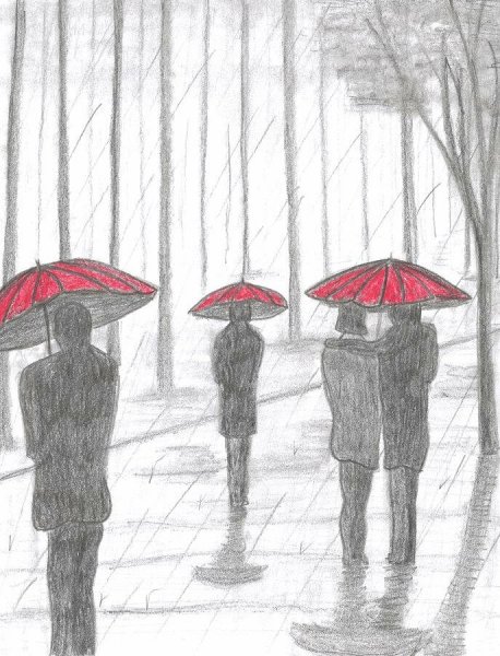 Дождь зарисовка