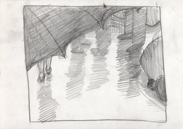 Дождь карандашом