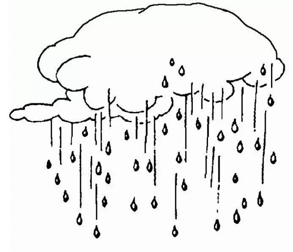 Раскраска дождь