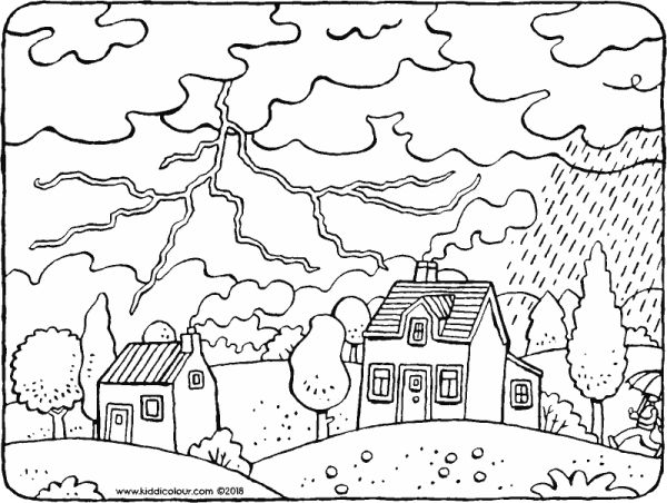 Гроза раскраска