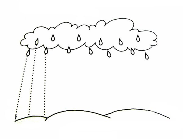 Раскраски для малышей дождик