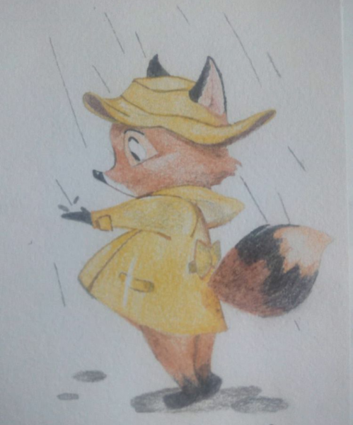 Лиса и дождь