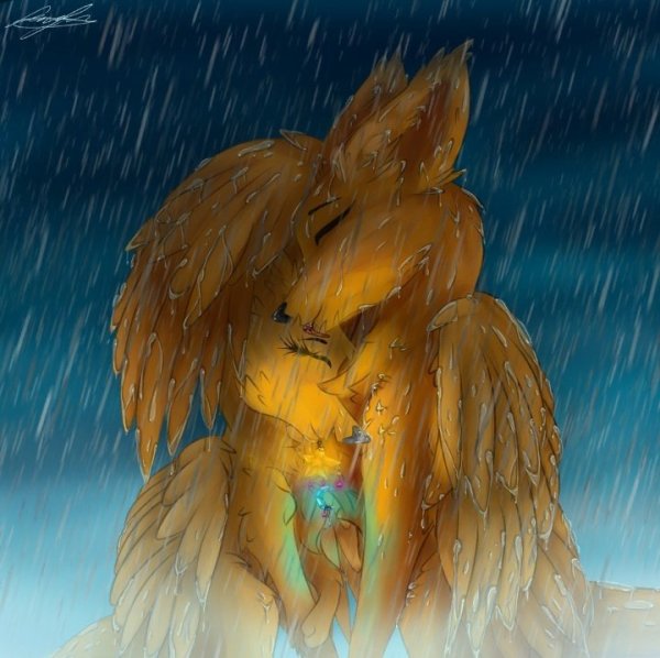 Лиса и дождь