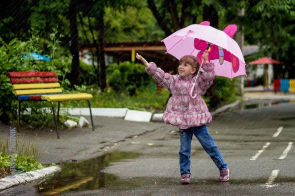 Девочка под зонтиком