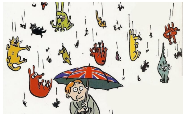 Идиомы raining Cats and Dogs