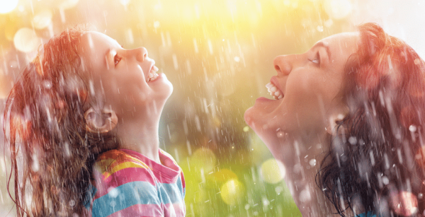 Дождь и дочка