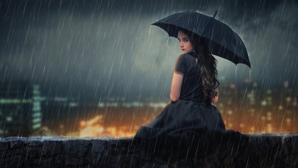 Дождь , фотоманипуляции