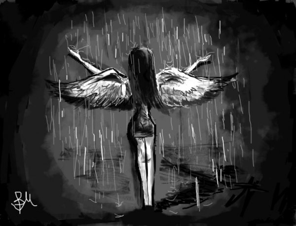 Ангел под дождем