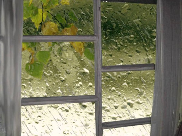 Дождик в окно стучится