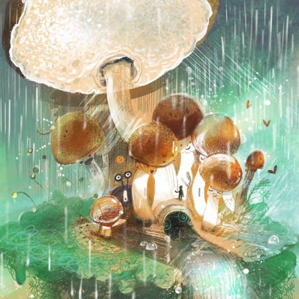 Грибной дождь и грибы