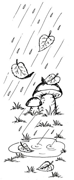 Раскраска осенний дождик