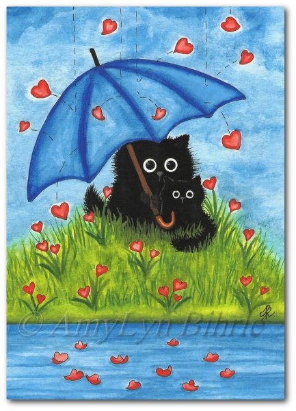 Кот под зонтом