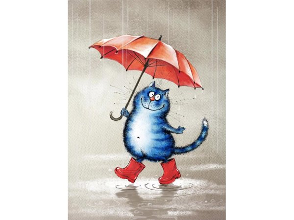 Синие коты дождик Ирины Зенюк