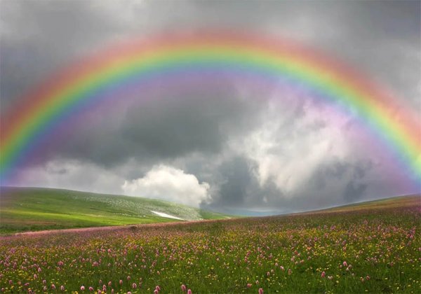 Природное явление Радуга для детей