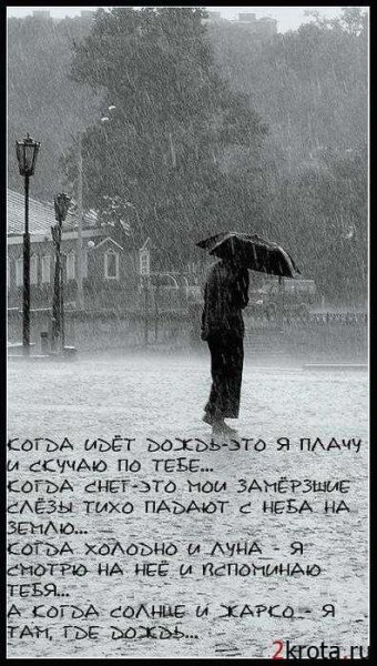 Статусы про дождь и грусть