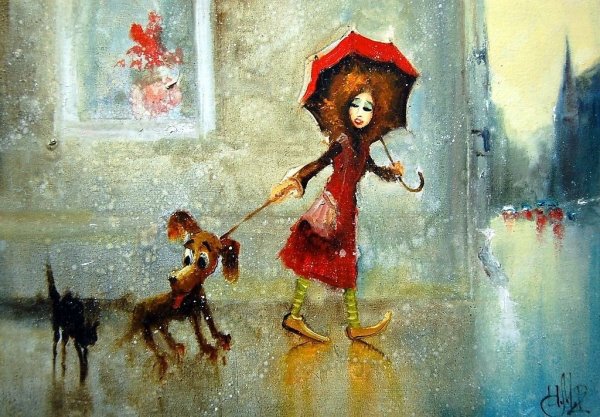 Художник Игорь Медведев. Дама с собачкой